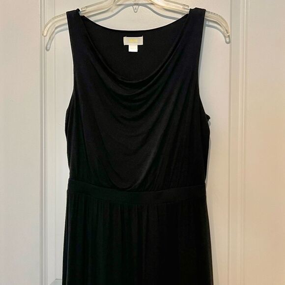 Anthropologie Maeve Women's Brianne Cowl Neck Dress Black Jersey Knit Sz. Medium - Picture 5 of 13